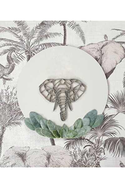 hdrlazerdizayn زخرفة جدارية وباب بتفاصيل فيل هندسية خشبية