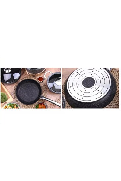 FALEZ Black Line 26 Cm Siyah Granit Döküm Tava