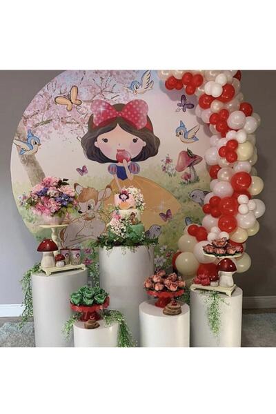 canbayhobi Adet Kırmızı Başlıklı Kız Temalı Kırmızı Krem Beyaz Balon Özel Gün...