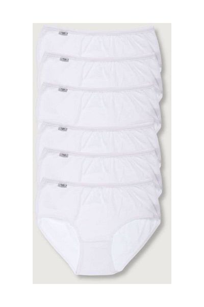Tutku Γυναικεία λευκά εσώρουχα Lycra Bato 6 Pack