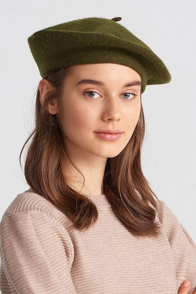 EKstore French Painter Khaki Beret Hat