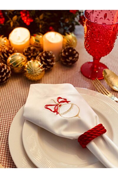 HA Yeni Yıl Nakışlı Servis Peçetesi