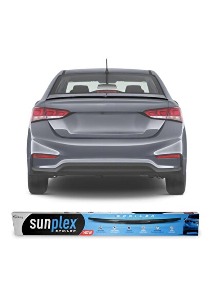 SUNPLEX Hyundai Accent Blue Bagaj Üstü Spoiler Piano Black Enjeksiyon Baskı 2...