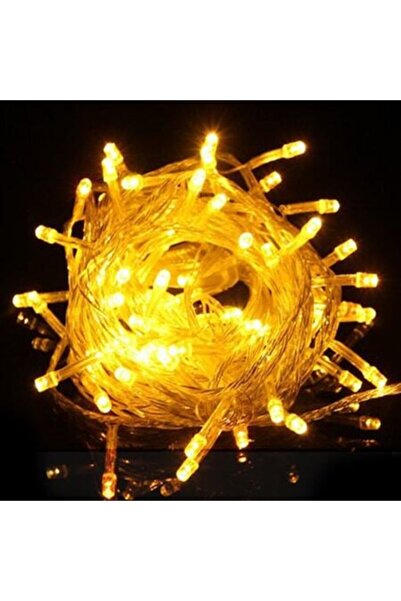 PARTİDEPO 100 Ledli Günışığı Renkli 10 Mt Led Yılbaşı Ağaç Süsü Sarkıt Işık