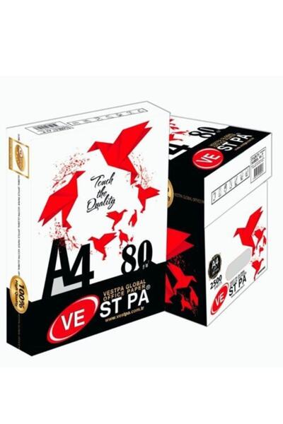 Vestpa 80Gr White A4 Copy Paper (5X500X5= 12500 Pieces 5 Boxes)