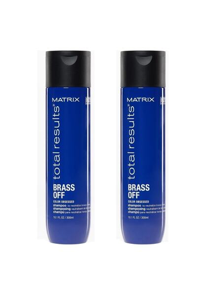 Matrix Total Results Brass Off Sarı-Kumral Saçlar Için Renk Koruyucu Mavi Şampuan 300ml 2'li