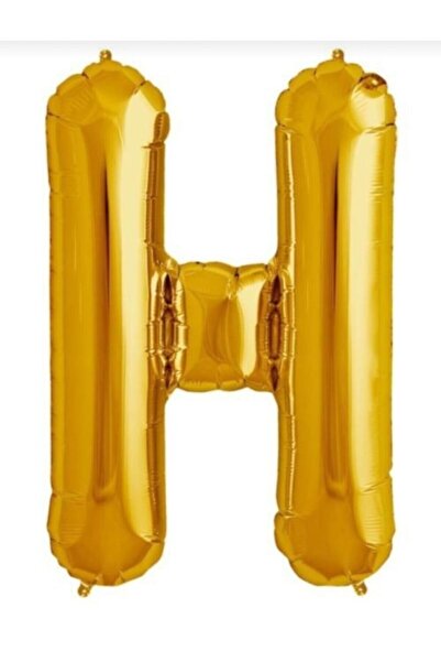 Şeker Adası H Letter Foil Balloon Gold Gold 100 Cm, Birthday, Birthday, Party...