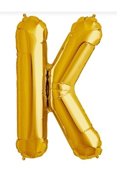Şeker Adası K Letter Foil Balloon Gold Gold 100 Cm, Birthday, Birthday, Party...