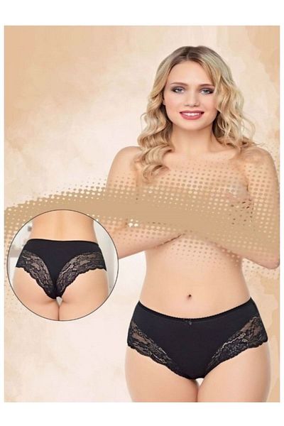 Belinay Women's Black 4-Piece Lace Panties