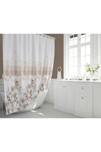 Zethome Perdeaua de baie 1x180x200 Perdeaua de dus cu o singura aripa Perdeaua de cabină de duș cu inel Cadou 4131