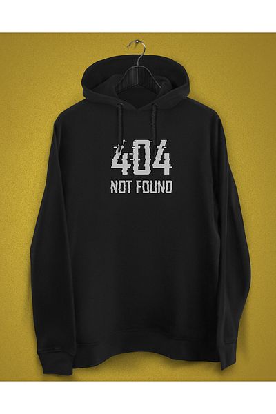 YEACHY Ανδρικό φούτερ με στάμπα με κουκούλα 404 Not Found