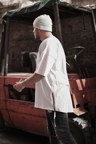 XHAN Ανδρικό μπλουζάκι με λευκό φερμουάρ 1kxe1-44339-01