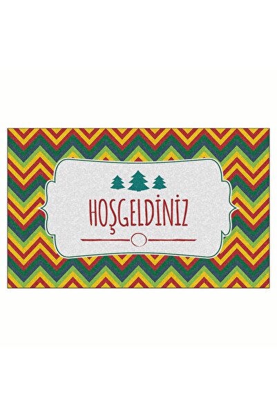 OLUNCA ممسحة أرجل وسجادة داخلية بتصميم متعرج من New Year Happy New Year مقاس ...