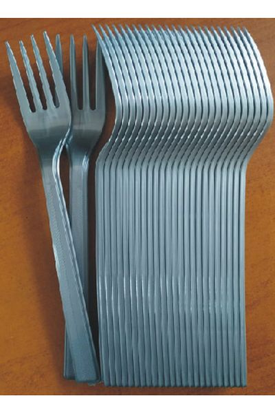 Rullup 25 Pieces Plastic Silver Fork