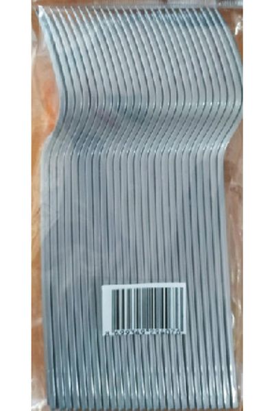 Rullup 25 Pieces Plastic Silver Fork