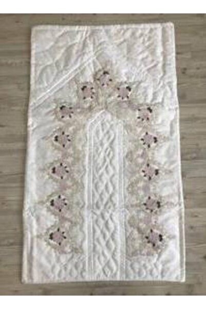 Papatya Cappichino Fransız Güpürlü Kadife Seccade Takımı