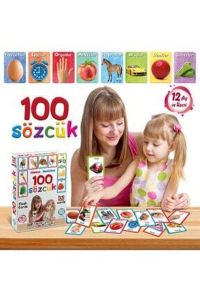 Circle Toys Özlem Ticaret تركي إنجليزي 100 كلمة بطاقات تعليمية