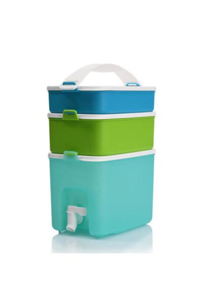 Tupperware Taşınabilir Gezgin Sebil Ve Saklama Kabı Üçlü Set