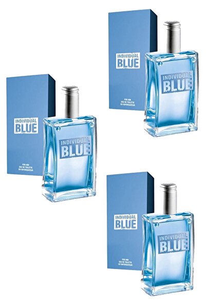 AVON Individual Blue Edt 100 ml Erkek Parfüm 2145697218148 3 Adet