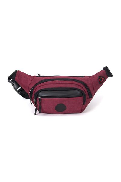 bizoon Unisex Claret Red Waterproof Waist Bag & Crossbody Bag Np153