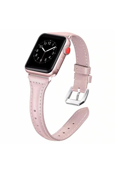 UnDePlus Apple Watch 38mm 40mm 41mm 1/2/3/4/5/6/se/se2/7/8/9 Ince Deri Kordon...