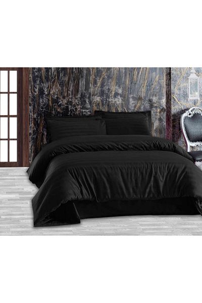 Altınbaşak Black Always Double Satin Duvet Cover Set