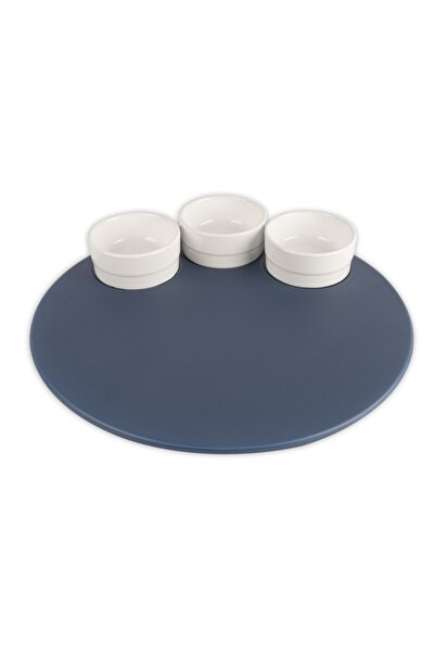 Mikasa Moor Mavi Beyaz 3lü Servis 31x31cm 8x4cm