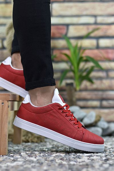 Riccon Red White Men's Sneakers001215