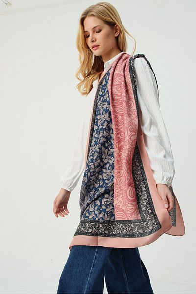 Trend Alaçatı Stili Women's Powder Patterned Shawl ALC-A2063