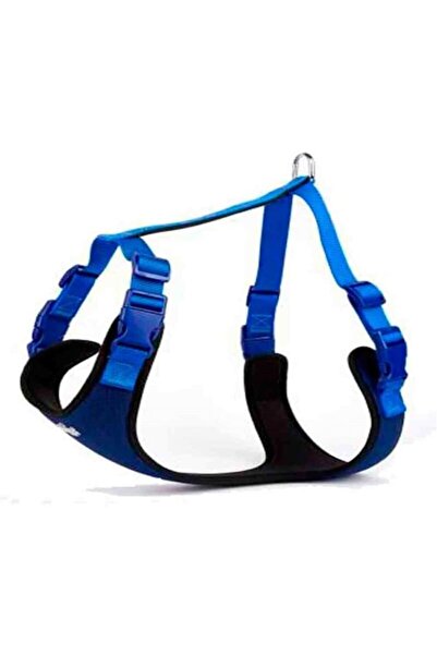 Doggie Yumuşak Softlu Köpek Göğüs Tasması 50/70 cm Mavi