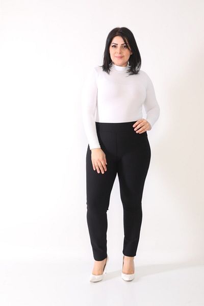 Pangos Fashion Women's Black Large Size Leggings Pants