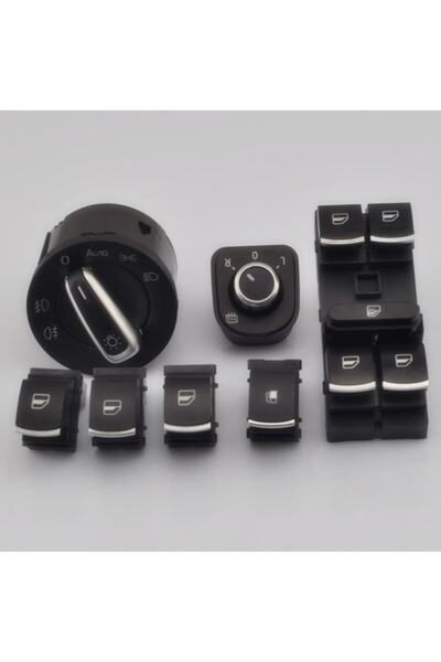 WOLCAR Volkswagen Golf 5 Kromlu Kontrol Düğmeleri 6 Lı Set