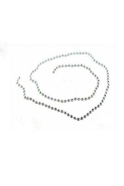 Happyland سلسلة خرز رأس السنة الفضية اللون 150 سم