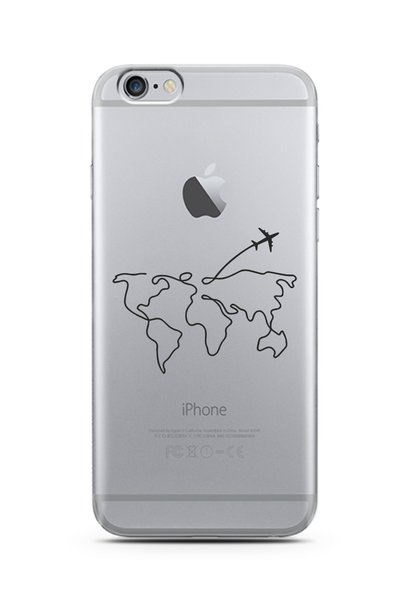 Spoyi Line Map Design Super Transparent Silicone Phone Case for iPhone 6S