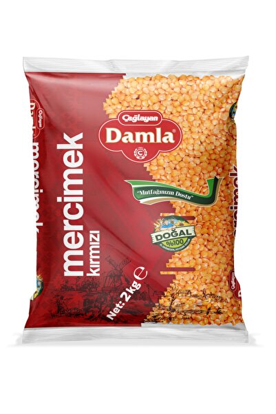 Damla Kırmızı Mercimek 2000 Gr. (BAKLİYAT)