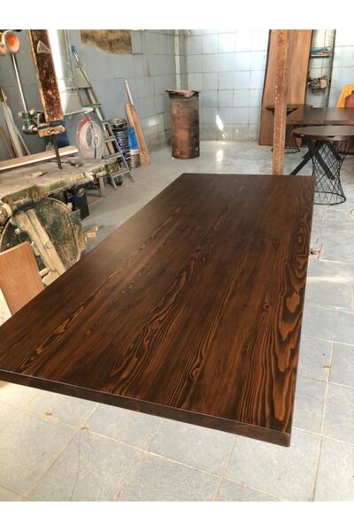 Bintaş Mobilya Kütük Masa Üstü 180x80.cm Imalatı Doğal Gerçek Ağaç