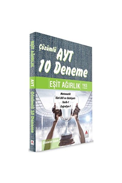 Delta Kültür Yayınevi AYT Eşit Ağırlık Çözümlü 10 Deneme