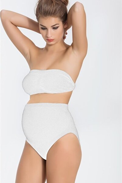Miss Fit Women's White Maternity Panties 1019