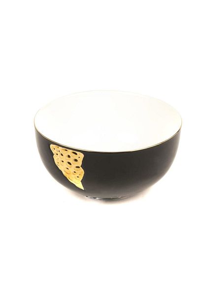 Mikasa Moor Black Gold Porcelain Bowl 20x10cm