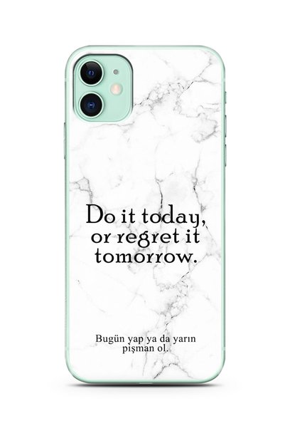 Spoyi iPhone 11 White Marble Promise Design Phone Case