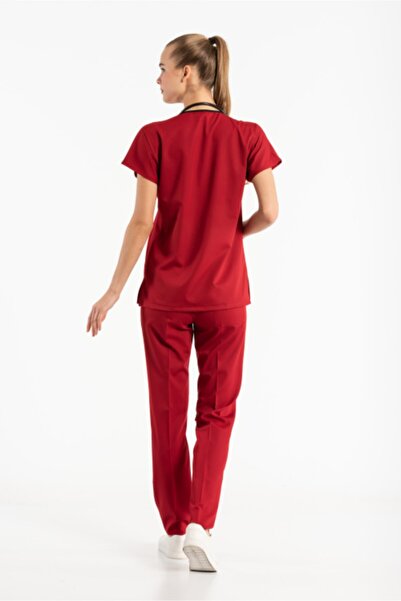 Owlet Medikal Lycra Red Scrubs Uniform Suit