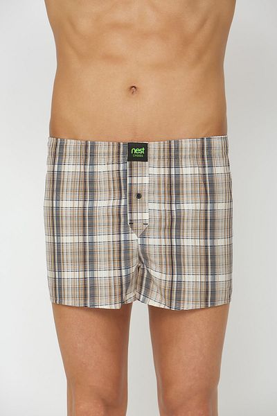 NEST Undies Ανδρικό μποξεράκι από βαμβακερό μπεζ ποπλίνα