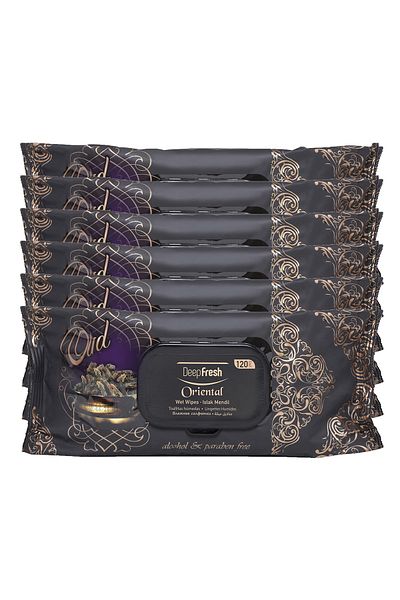 Deep Fresh Oriental Wet Wipes Oud 6 x 120 Sheets
