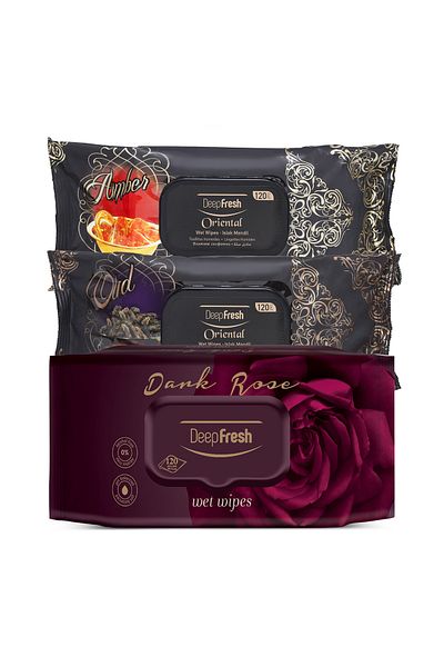 Deep Fresh Oriental Wet Wipes Mixed 3 x 120 Sheets