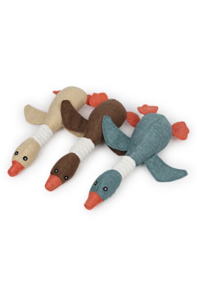 Mixpet بطة قطيفة صلبة مقاس 30 سم - لعبة خدش للكلاب، قطعة واحدة