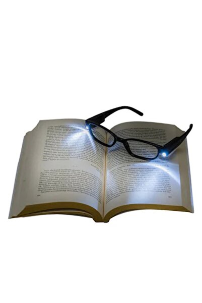 MOBGİFT Led Işıklı Kitap Okuma Gözlüğü - Siyah