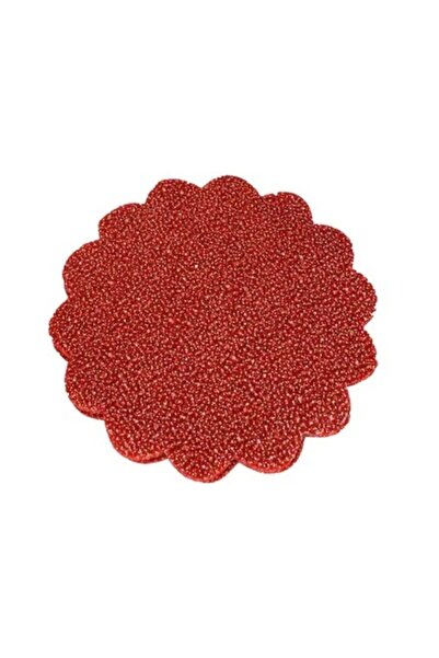 Evsay Karlı Simli Süsleme Tülü 22cm Çapında 100lü Kırmızı