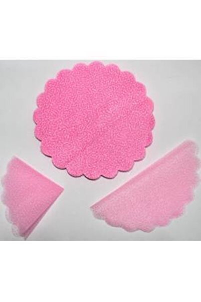 Evsay Karlı Simli Süsleme Tülü 22cm Çapında 100lü Fuşya