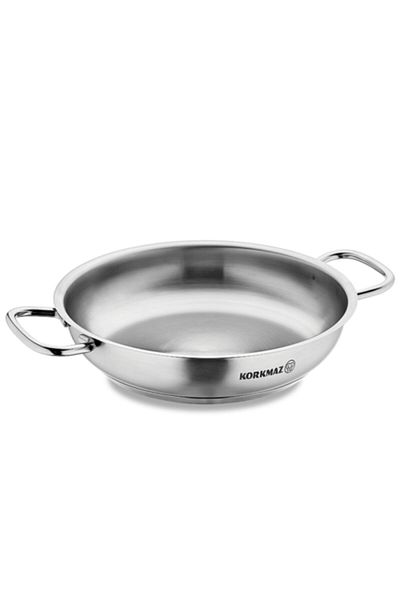 KORKMAZ Proline Paella Satin Pan - 16X4 Cm, Double Handle, A1190