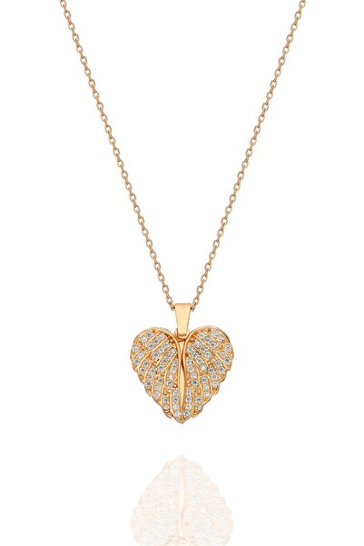 Cherie Silver Kalpli Açılır Isim Yazılan 925 Ayar Kanat Kolye